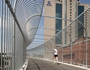 Jogger on the new bridge at Anderston