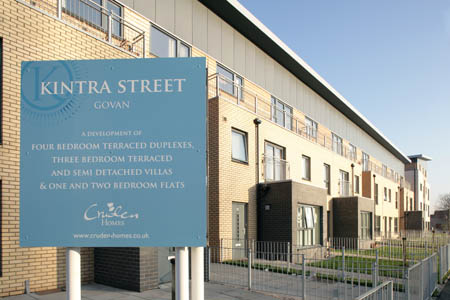Homes in Kintra Street on the south bank