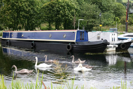 Canal boats at Bowling Basin and Harbour