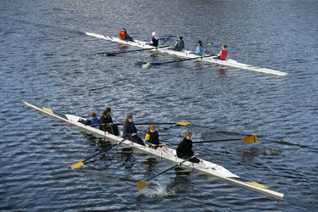 Rowing is an established activity on The Clyde