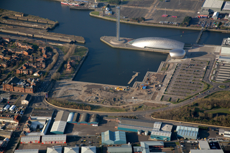 Aerial view of the DMQ as Medius construction commences