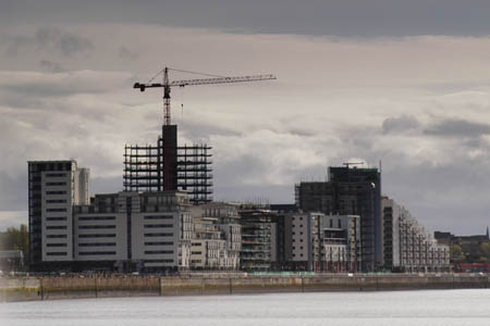 Glasgow Harbour's phase 1 during construction