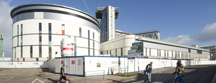 The entrance to the new children's hospital