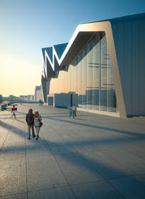 Architect's impression of the Museum by Zaha Hadid Architects