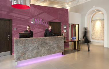 The hotel reception