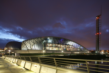 The Glasgow Science Centre sits adjacent the BBC on the south bank