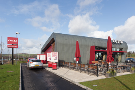 Scotland's first drive thru Costa Coffee at Lomondgate
