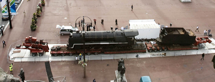 The steam engine in George Square