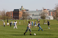Families at play on Glasgow Green