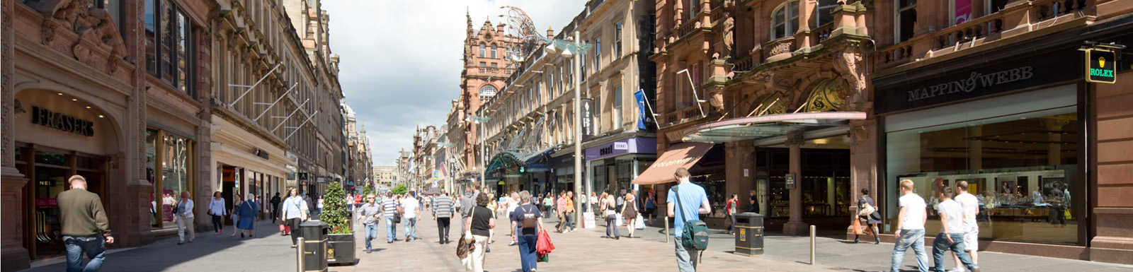 Buchanan Street is one of Glasgow's main shopping streets