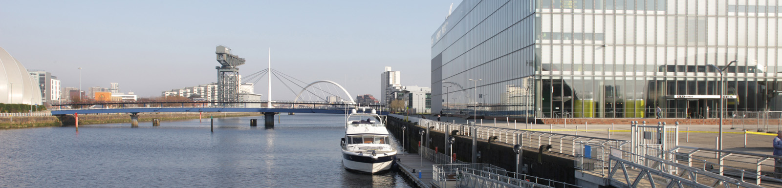 The pontoon at Pacific Quay