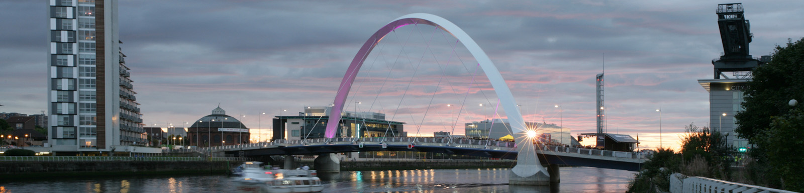 The opening of the Clyde Arc bridge
